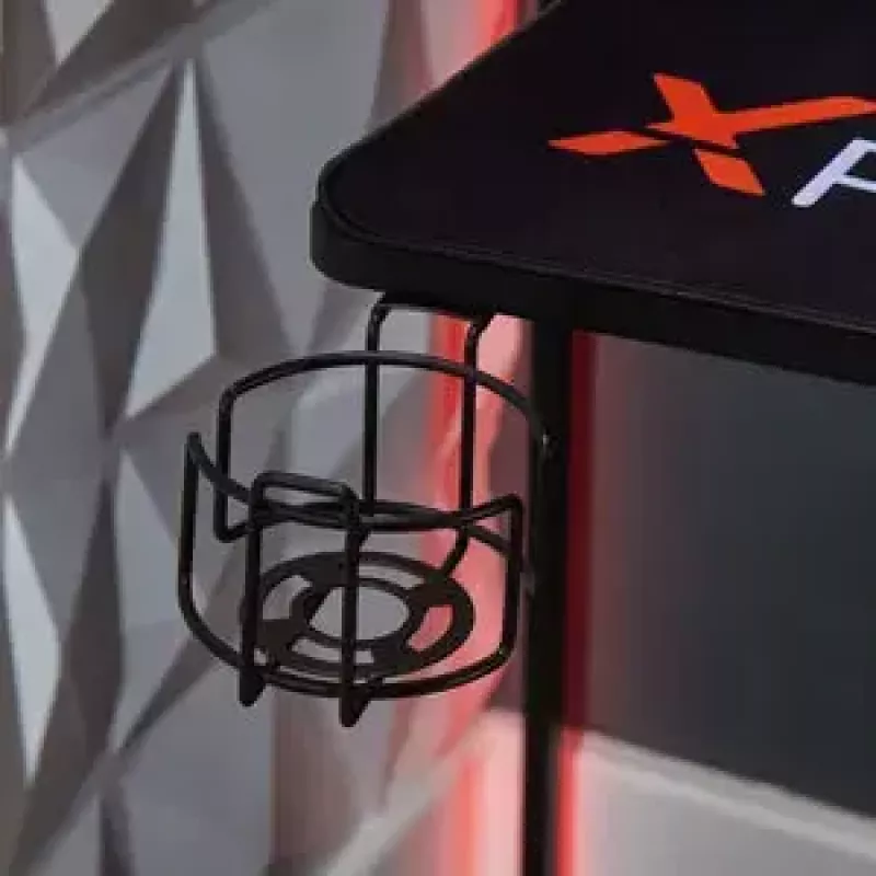 X Rocker Cougar XL pilkas – tiesus žaidimų stalas su metaliniu rėmu