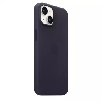 Odinė MagSafe dėklas Apple iPhone 14 — Violetinė, tinka 6,1 colio