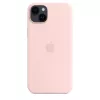 Silicone dėklas Apple iPhone 14 Plus MagSafe Chalk Pink