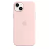 Silicone dėklas Apple iPhone 14 Plus MagSafe Chalk Pink