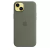 Apple iPhone 14 Plus Silikoninis Dėklas su MagSafe Alyvuogių