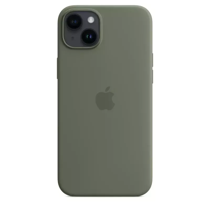 Apple iPhone 14 Plus Silikoninis Dėklas su MagSafe Alyvuogių