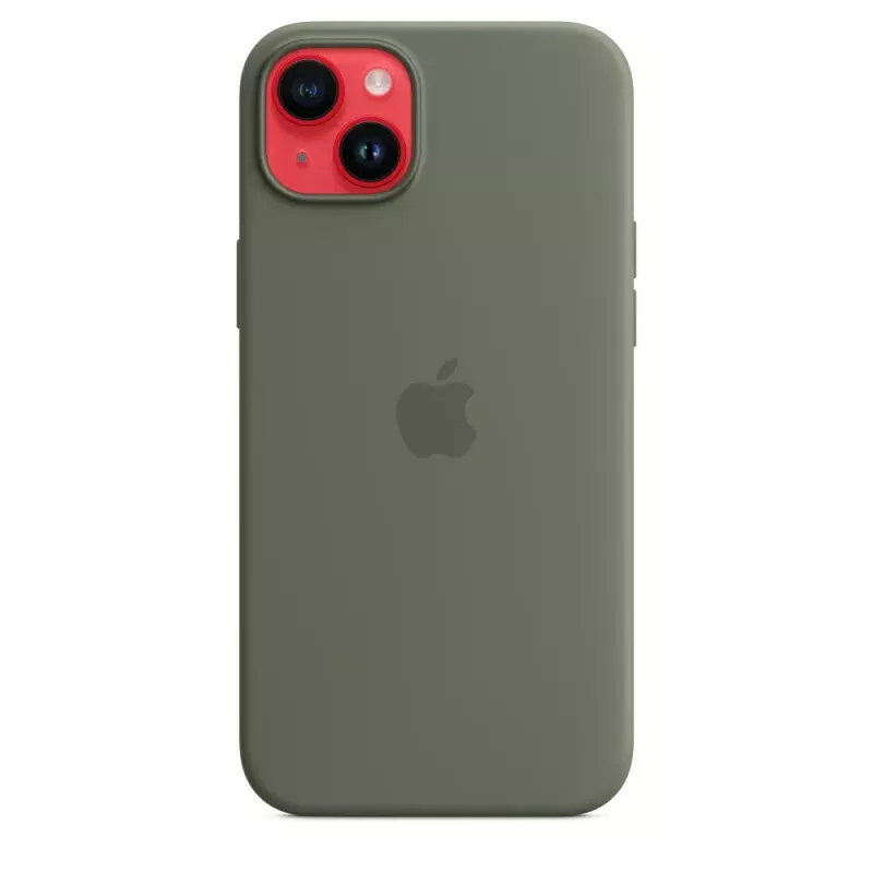 Apple iPhone 14 Plus Silikoninis Dėklas su MagSafe Alyvuogių