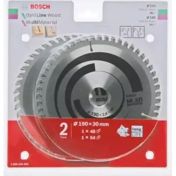 Pjūklų diskų rinkinys Bosch Optiline Wood Multi Material 2608644655