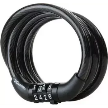 Apsauginis kabelis MASTERLOCK Coiled Cord 8143EURDPRO 120 cm – susukamas laidas įrenginiams