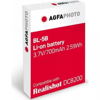 Įkraunama fotoaparato baterija AgfaPhoto BL-5B (pakeitimas BL-5B) 3,7 V / suderinami modeliai