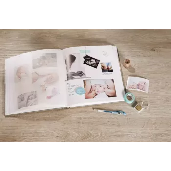 Fotoalbumas Walther Design Baby Dreamtime mėlynas rudas 50 lapų