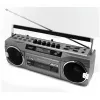 Nešiojamas kasečių grotuvas Soundmaster SRR80TI su DAB+ ir FM, LCD ekranu, 3 W RMS, 3,5 mm ausinėms, baterija/230V