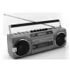 Nešiojamas kasečių grotuvas Soundmaster SRR80TI su DAB+ ir FM, LCD ekranu, 3 W RMS, 3,5 mm ausinėms, baterija/230V