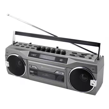 Nešiojamas kasečių grotuvas Soundmaster SRR80TI su DAB+ ir FM, LCD ekranu, 3 W RMS, 3,5 mm ausinėms, baterija/230V