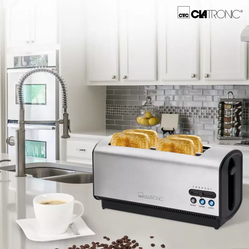 Skrudintuvas Clatronic TA 3687 4 riekės 1200 W Juodas Nerūdijantis plienas