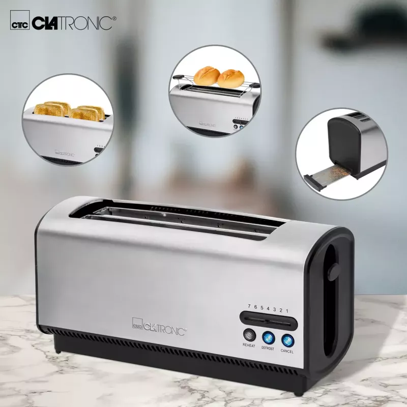 Skrudintuvas Clatronic TA 3687 4 riekės 1200 W Juodas Nerūdijantis plienas