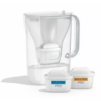 BRITA Style Essential 2,4 l vandens filtro ąsotis permatomas baltas