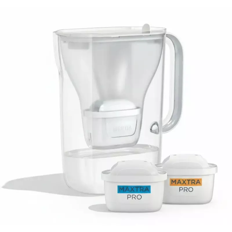 BRITA Style Essential 2,4 l vandens filtro ąsotis permatomas baltas