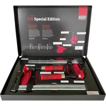 Gnybtai Bessey TGA25SET-135, 2× jubiliejiniai strypiniai gnybtai, 250 mm suspaudimo talpa