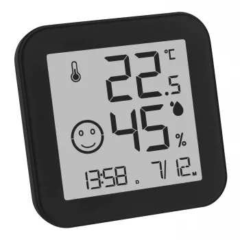 Skaitmeninis termometras-higrometras TFA-Dostmann 30.5054.01 patalpų, juodas/baltas