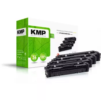 KMP HP203X CF540X dažų kasetės multipakas, 2500 puslapių, juoda