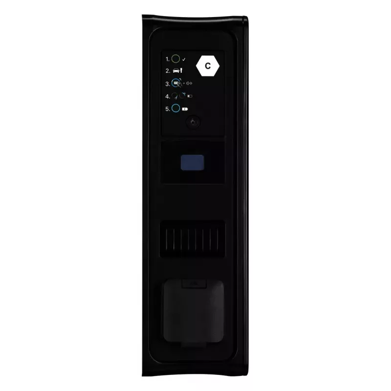 ABL eM4 Twin Black sieninė elektromobilių įkrovimo stotelė 22 kW, 2x Type 2, lauko