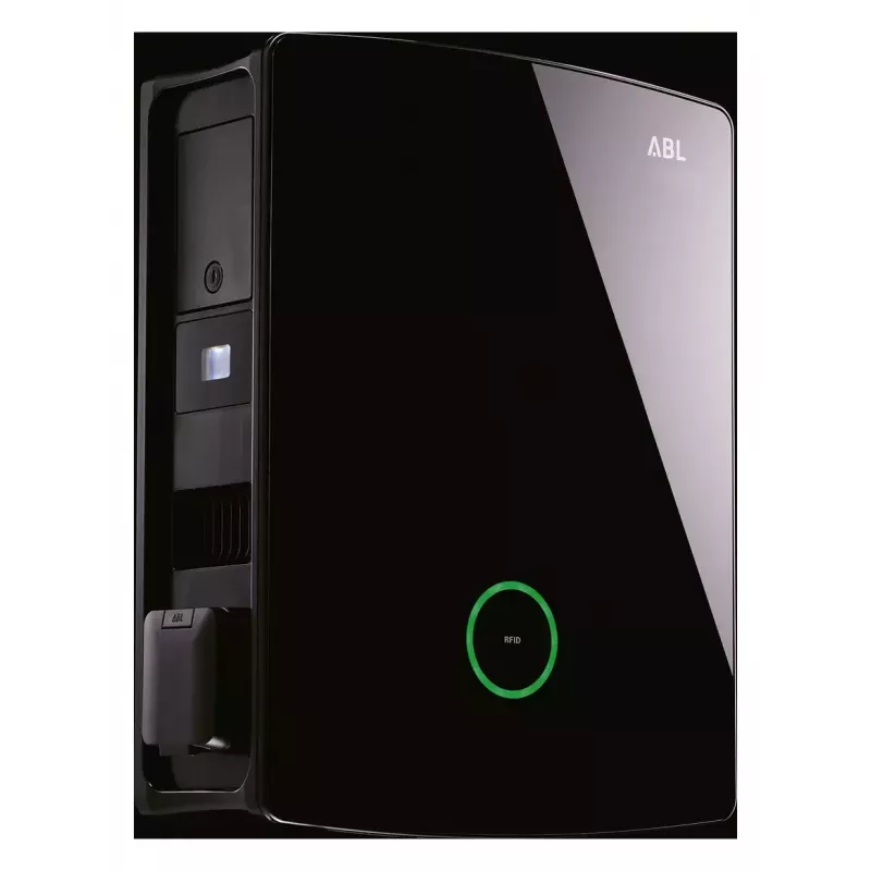 ABL eM4 Twin Black sieninė elektromobilių įkrovimo stotelė 22 kW, 2x Type 2, lauko