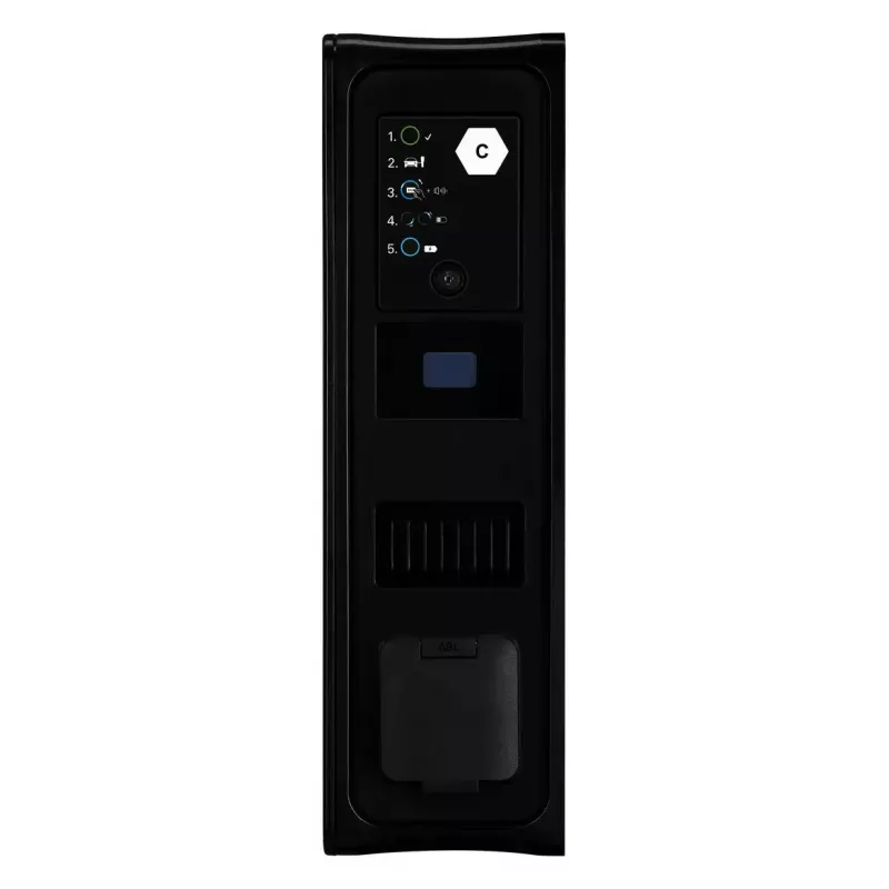 ABL eM4 Twin Black sieninė elektromobilių įkrovimo stotelė 22 kW, 2x Type 2, lauko