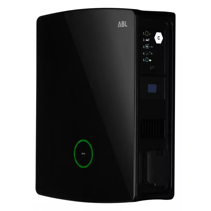ABL eM4 Twin Black sieninė elektromobilių įkrovimo stotelė 22 kW, 2x Type 2, lauko
