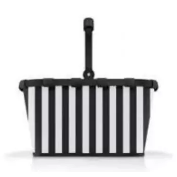 Reisenthel carrybag Black/White – sulankstomas prekių krepšys su aliumininiu rėmu, 22 L, 480×280 mm