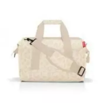 Rankinė Reisenthel allrounder M – poliesteris vidutinė 18 L, 400×240 mm, smėlio spalvos su rudu dirželiu