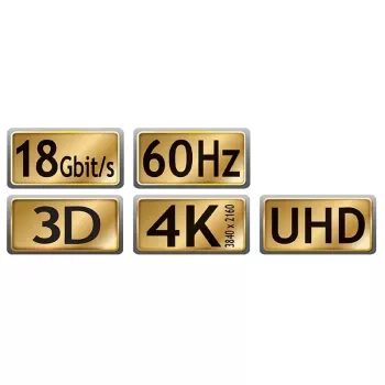 HDMI laidas MaxTrack C 215-1, HDMI A tipo į A tipą, 1 m, HDMI 2.1, 18 Gbit/s, juodas