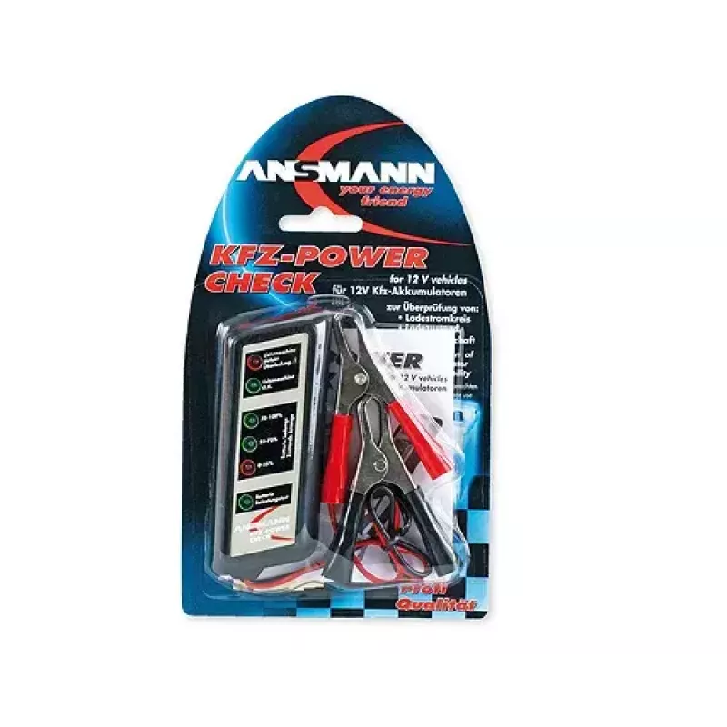 Baterijų testeris Ansmann Vehicle power check 4000002 Juodas