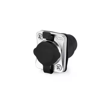 RJ45 jungtis Alcasa S6 IC06-R002 juoda metalinė Moteriška/Moteriška
