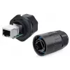 RJ45 jungtis Alcasa IC06-R102 juoda varis plastikas silikagelis