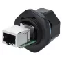 RJ45 jungtis Alcasa IC06-R102 juoda varis plastikas silikagelis