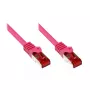 Tinklo laidas Alcasa CAT6 S/FTP 25 m rausvai violetinis