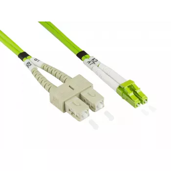 Skaidulinis optinis kabelis Alcasa LW-830LS5 30 m LC SC žalias