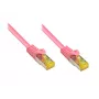 Tinklo kabelis Alcasa 50m Cat7 RJ-45 rausvas S/FTP (S-STP)