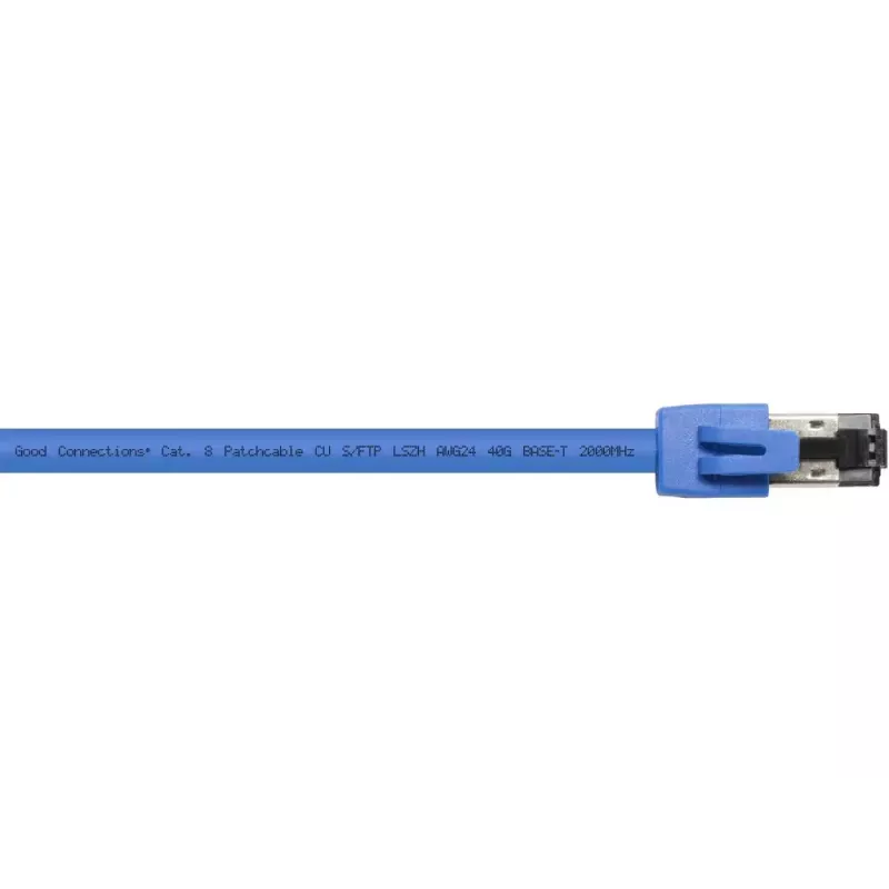 Tinklo laidas Alcasa 8080-100B 10m Cat8.1 S/FTP Mėlynas