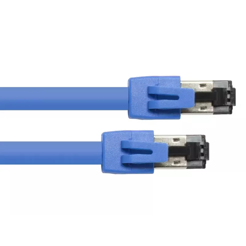 Tinklo laidas Alcasa 8080-100B 10m Cat8.1 S/FTP Mėlynas