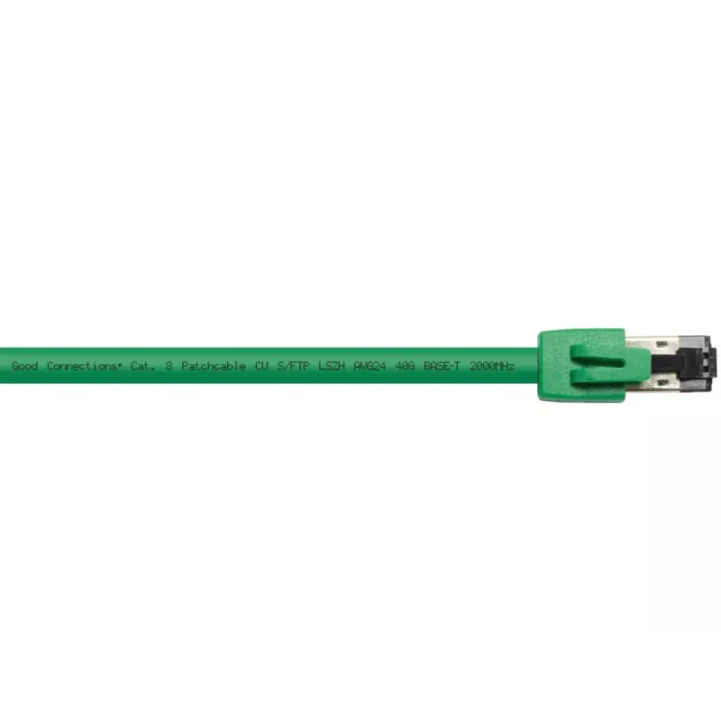 Tinklo laidas Alcasa 8080-200G 20m Cat8.1 S/FTP Žalias