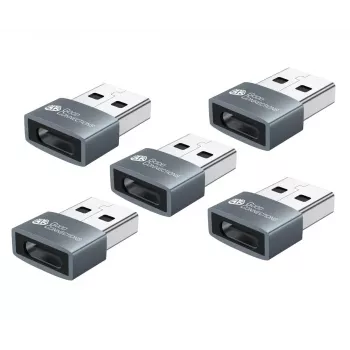 USB lyties keitiklis Alcasa USB-AD203-5 USB-A į USB-C pilka