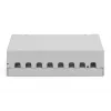 Patch panel DIGITUS Desktop modular tuščias, ekranuotas, 8 prievadų, plieninis, pilkas, montuojamas ant sienos