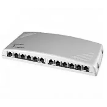 Patch panel Telegärtner J02022A0053 12 prievadų, ekranuotas, Cat.6A, šviesiai pilkas RAL 7035