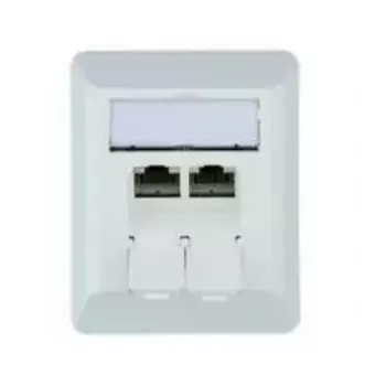 Sieninis RJ-45 lizdas Telegärtner J00023A0204, Cat.6a, ekranuotas, baltas