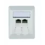 Sieninis RJ-45 lizdas Telegärtner J00023A0204, Cat.6a, ekranuotas, baltas