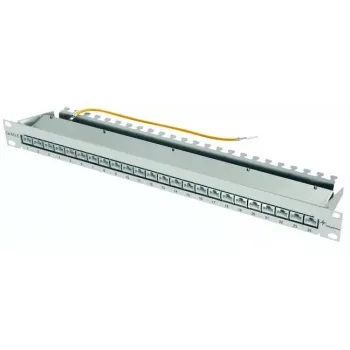 Patch panel Telegärtner J02023A0052, 24 prievadai, ekranuotas RJ45, šviesiai pilkas