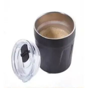 Termo puodelis TROIKA ESPRESSO DOPPIO 160 ml juodas nerūdijantis plienas