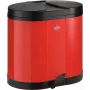 Šiukšliadėžė Wesco Ökosammler Beta Red 20 L, model 112747, plieninė konstrukcija, pedalinis atidarymas