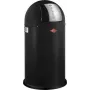 Šiukšliadėžė Wesco Pushboy 50 l, juoda matinė, su stumdomu dangčiu