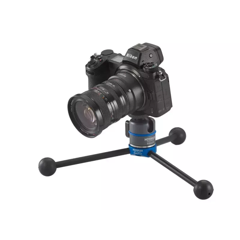 Tripodas Novoflex BasicPod Mini skaitmeniniams ir juostiniams fotoaparatams juoda mėlyna