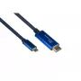 Alcasa 4520-CSF030B vaizdo kabelio adapteris USB-C į HDMI, 3 m