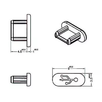Apsauginis kištukas USB Micro-B lizdui DeLOCK 64007